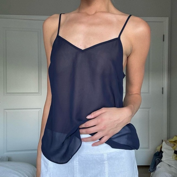Ralph Lauren Tops - Vintage Ralph Lauren sheer navy tank top